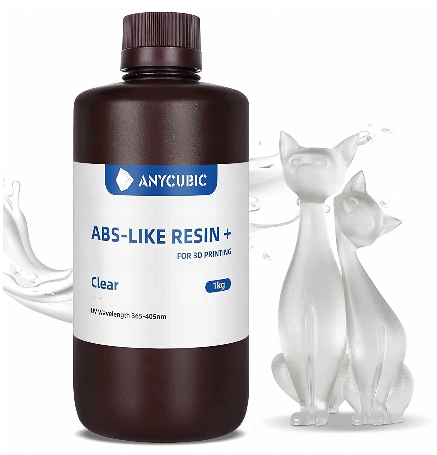 Фотополимерная смола Anycubic ABS-Like Resin+ (Прозрачный) 1л