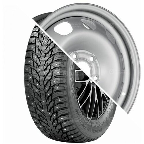 Колеса в сборе Nokian Tyres 6.5x16/5x114.3 D66.1 ET50 Silver 215/65 R16 102T Шипованные