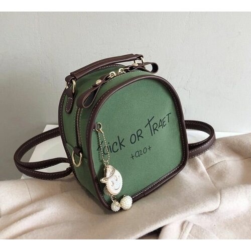 фото Рюкзак , фактура бархатистая, зеленый нет бренда