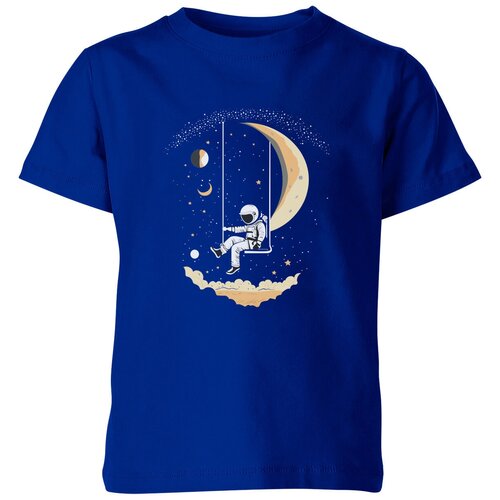 Футболка Us Basic, размер 4, синий мужская футболка космонавт на качелях s черный