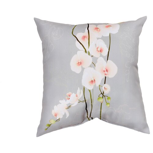 фото Подушка декоративная "воздушная орхидея" 40*40 см. сирень