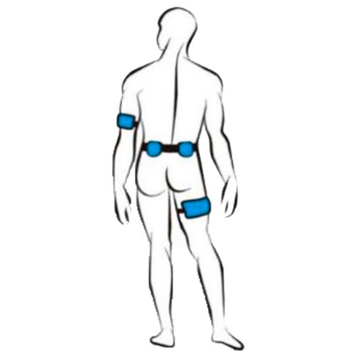 ВИТАФОН Комплект фиксирующих манжет для рук, ног и пояса (многофункциональный), синий