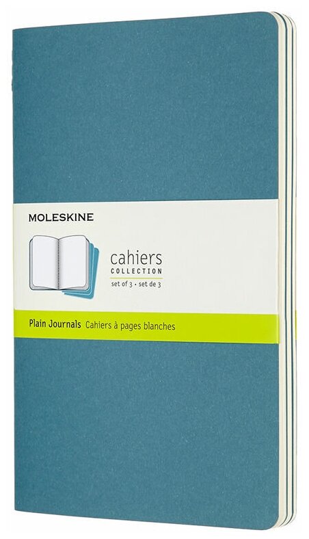 Блокнот Moleskine Cahier Journal, 80стр, без разлиновки, голубой [ch018b44]