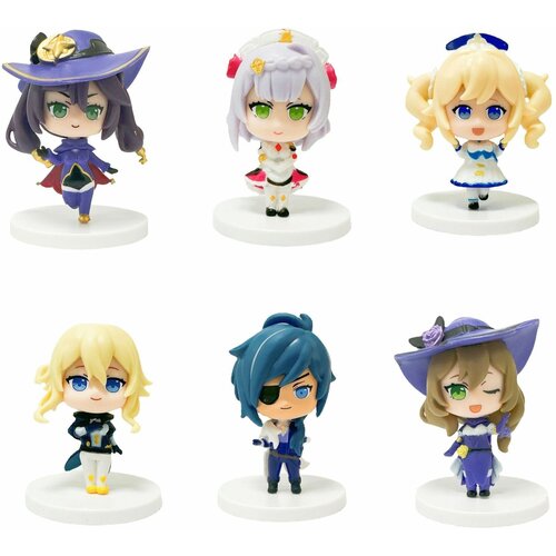 Игровой набор фигурок Геншин Импакт (Genshin Impact)/ Мона, Ноэлль, Барбара, Джин, Кэйа, Лиза