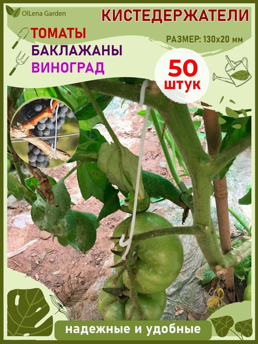 OlLena Garden / Кистедержатели для томатов и винограда, держатель для помидор, 50 шт. - фотография № 4