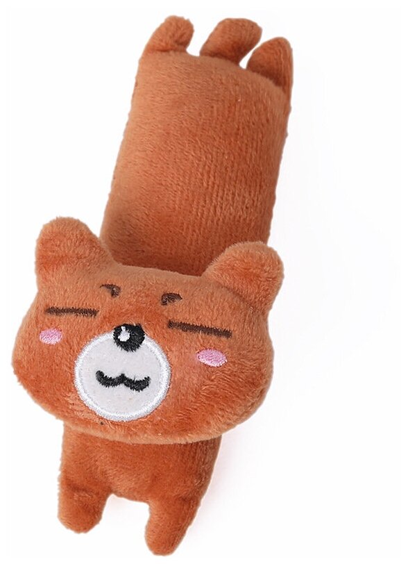 Мягкая игрушка для кошек с мятой "Счастливый медвежонок", 16 см - фотография № 1