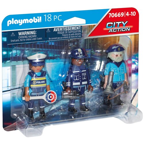 фото Набор с элементами конструктора playmobil city action 70669 фигурки полицейских