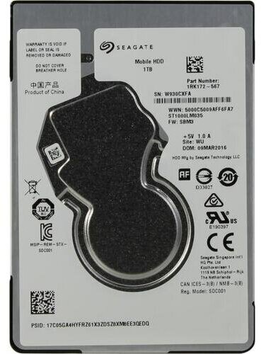 Жесткий диск Seagate Mobile HDD 1 Тб ST1000LM035