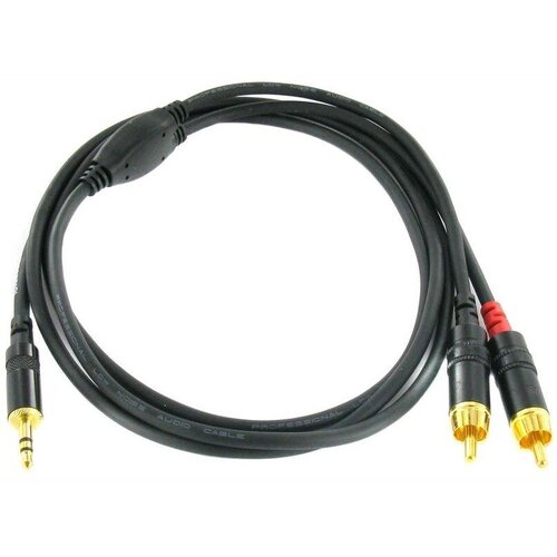 Кабель аудио 1xMini Jack - 2xRCA Cordial CFY 6 WCC 6.0m межблочный кабель qed profile stereo jack to jack 1 0 м