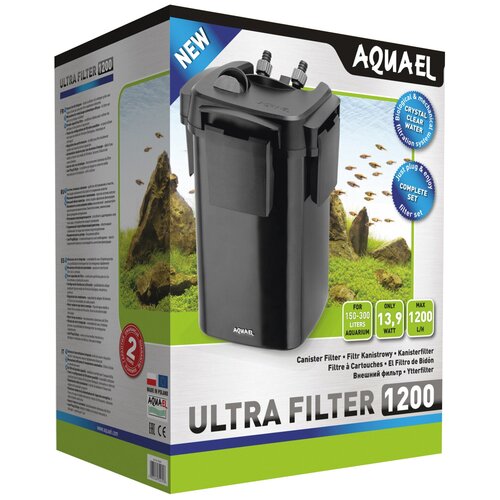 Фильтр внешний AQUAEL ULTRA FILTER 1200 для аквариума 150 - 300 л (1200 л/ч, 13.9 Вт, h = 160 см)