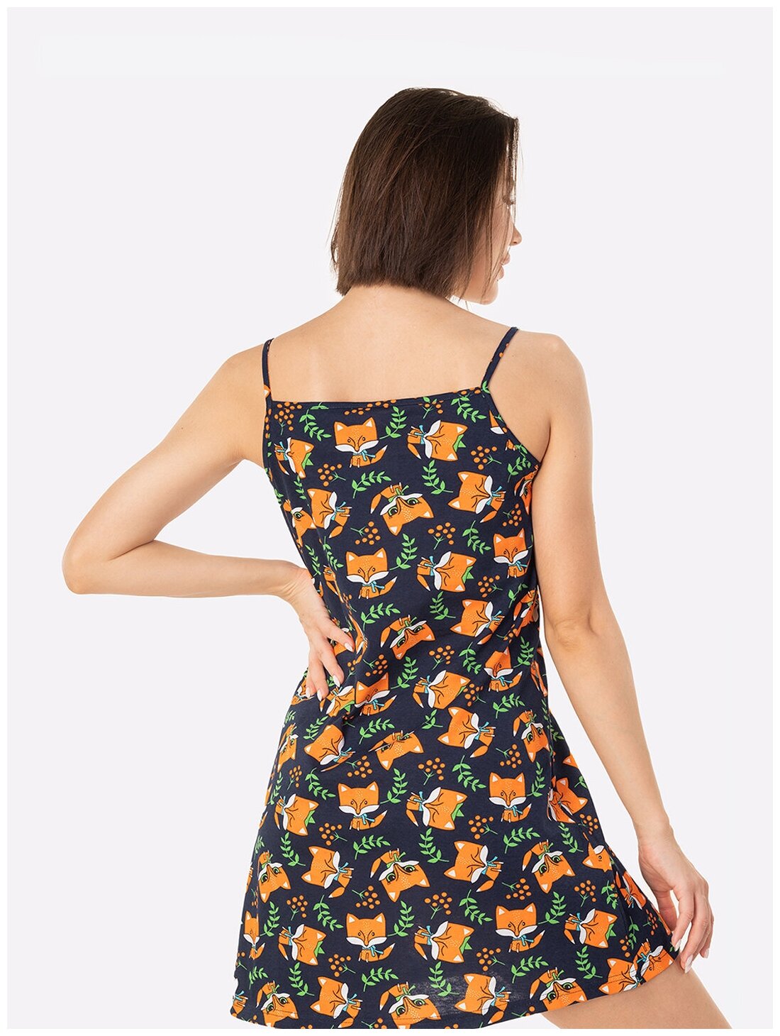 Сорочка женская HappyFox, HF3000MSP размер 50, цвет лисята.чернильный - фотография № 4