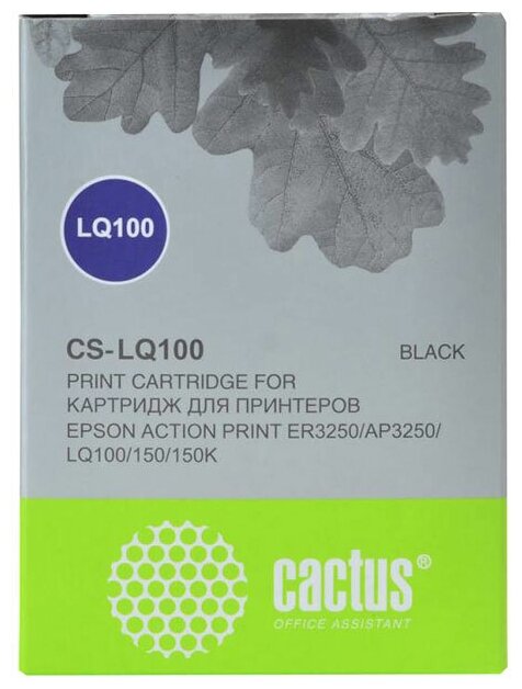 Картридж Cactus CS-LQ100 совместимый матричный картридж (Epson LQ-100 - C13S015032) черный
