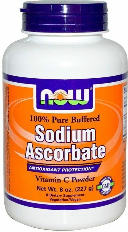 Порошок NOW Sodium Ascorbate, 227 г