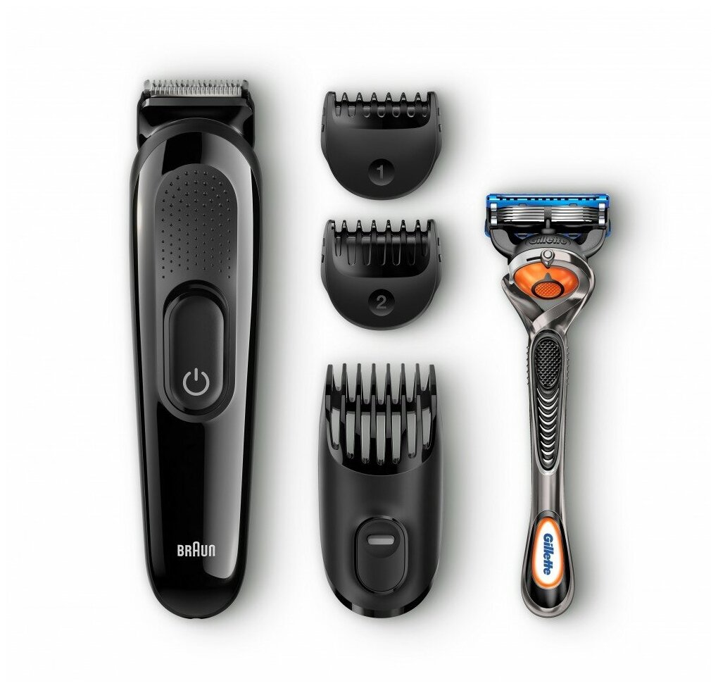 Триммер BRAUN SK3000 + Бритва Gillette + 1 кас, черный [81691735] - фото №1