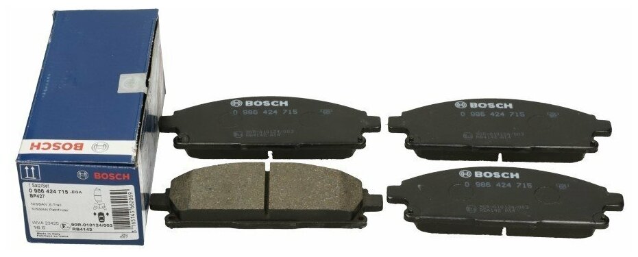 Дисковые тормозные колодки передние BOSCH 0986424715 (4 шт.)