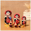 Матрёшка «Семёновская», красный платок, 7 кукольная, 17 см 676671 - изображение