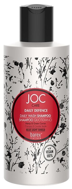 Barex шампунь JOC CARE Daily Defence для ежедневного применения с коноплей и зеленой икрой, 250 мл