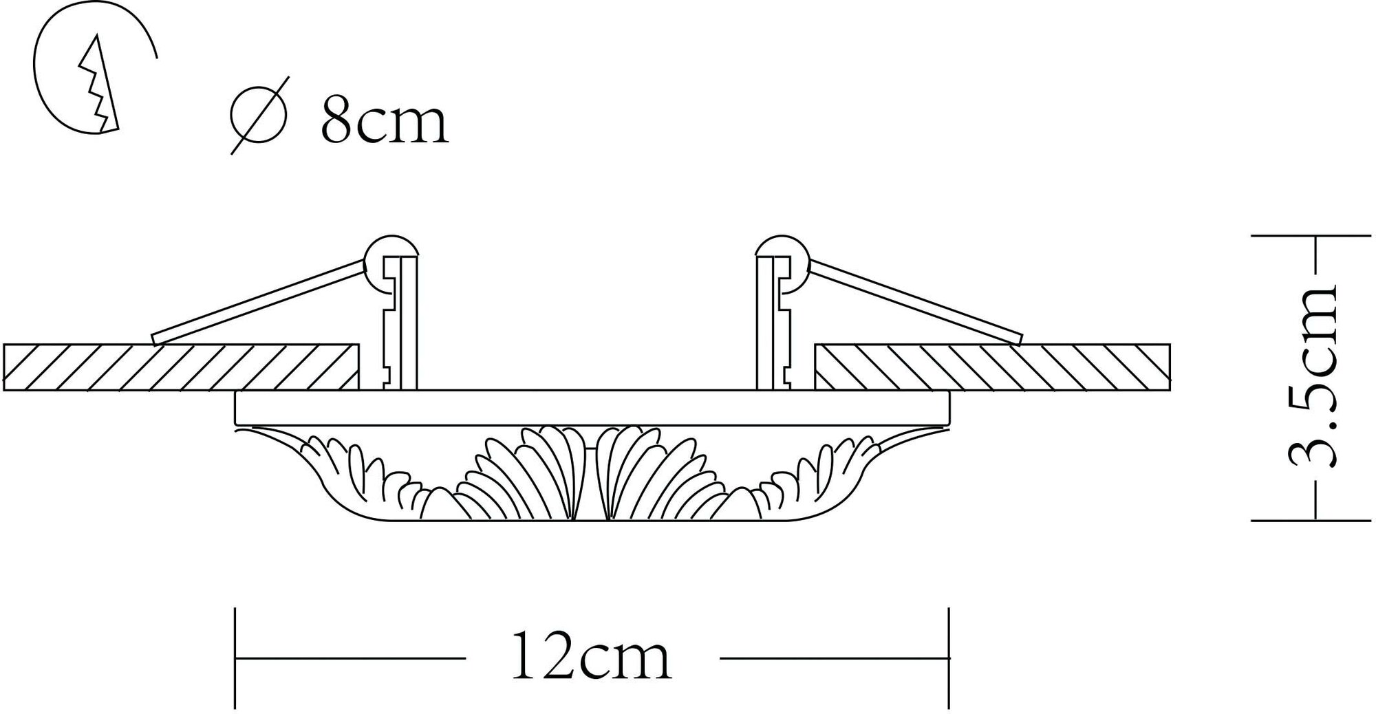 Встраиваемый светильник Arte Lamp Cratere A5071PL-1WH - фотография № 5