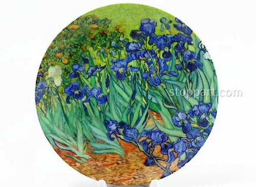 Декоративная тарелка Винсент Ван Гог Ирисы в саду