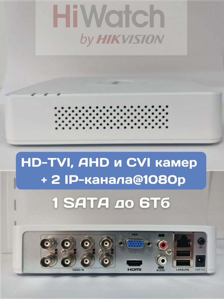 HiWatch DVR-108P-G/N - фото №3