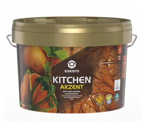 Eskaro Akzent Kitchen краска влагостойкая особопрочная (под колеровку, матовый, база TR, 0,9 л)