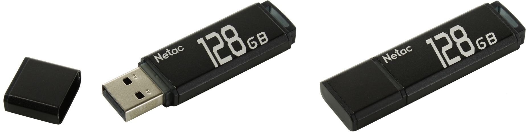 USB флешка Netac U351 128Gb metal black USB 3.0 (NT03U351N-128G-30BK)