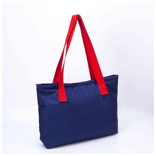 фото 6937/п600 сумка хоз, 42*6*32, отд на молнии, без подклада, сине/красный 6490575 зфтс