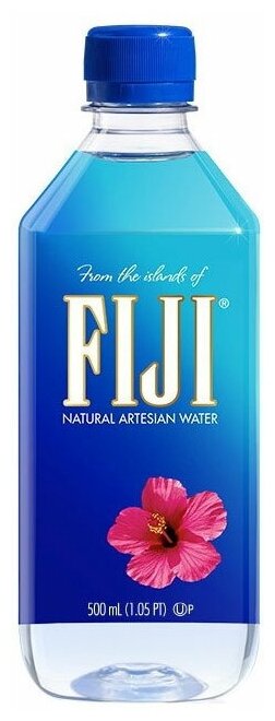 Вода питьевая, артезианская, негазированная "FIJI" 0,50л, ПЭТ, 1шт