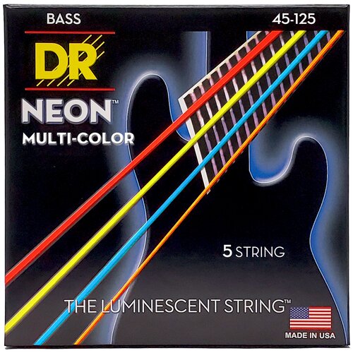 фото Dr strings nmcb5-45 - hi-def neon струны для 5-струнной бас-гитары