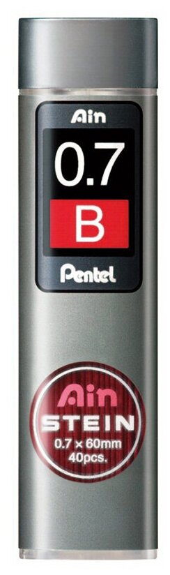 Грифели 40 шт. для карандашей автоматических "Pentel" Ain Stein 0.7 мм в тубе C277-BO B