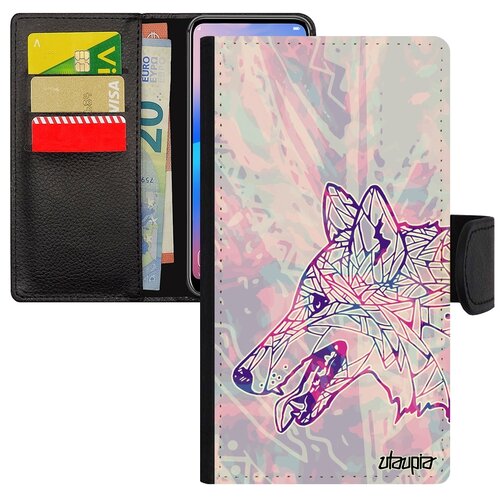 фото Чехол-книжка на телефон iphone se 2020, "волк" зверь злой utaupia