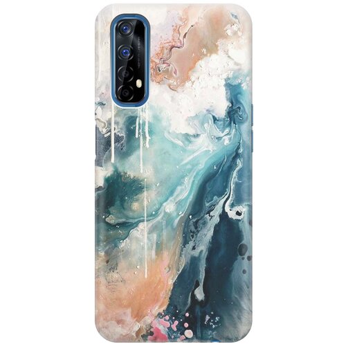 фото Re:pa чехол - накладка artcolor для realme 7 с принтом "брызги красок"