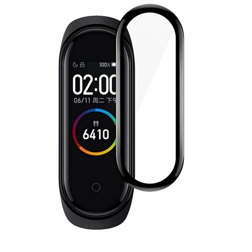  Защитная пленка AG-Ceramics для Xiaomi Mi Band 5 (полное покрытие) черный, глянцевая