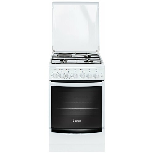 плита комбинированная gorenje gk5b41wh essential белая духовка 62 л 4 газовые конфорки эмал решетки Комбинированная плита GEFEST 5112-02, белый