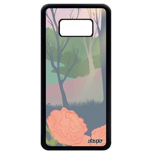 фото Чехол на мобильный galaxy s8, "лесные розы" дерево лес utaupia