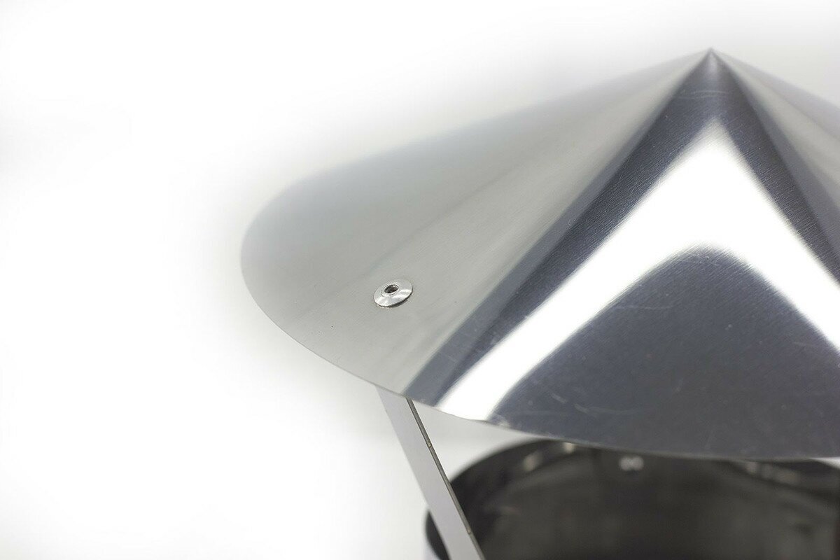 Зонт на трубу дымохода СТМ, диаметр 180 мм, 0,5 мм, нержавеющая сталь - фотография № 2