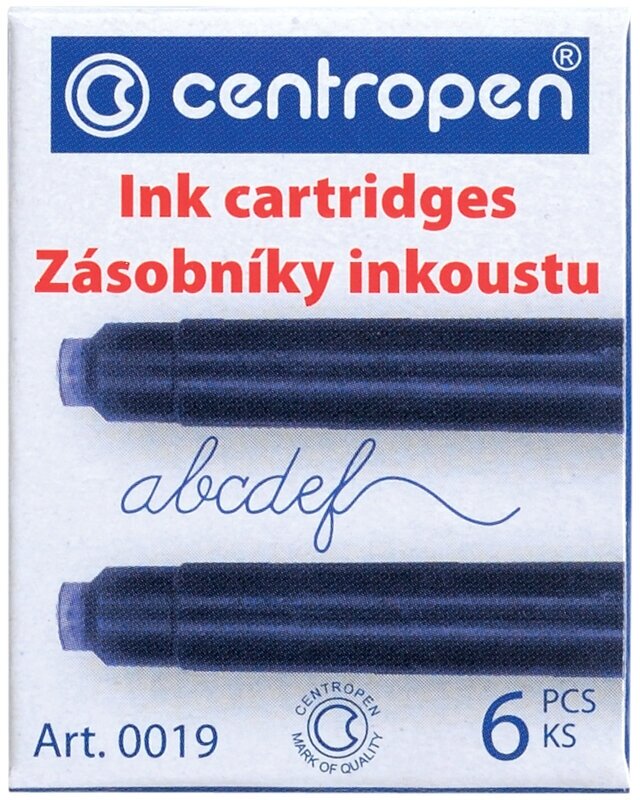 Картриджи чернильные Centropen синие, 6шт. Centropen 080926