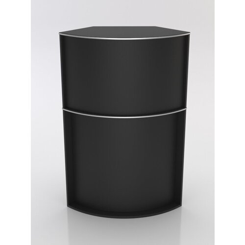 Ресепшн №1 с декоративным кантом, Черный 60 x 60 x 128 см