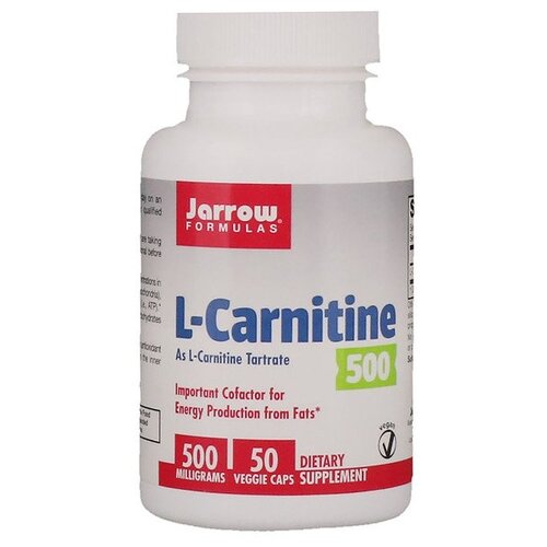 фото Jarrow formulas l-carnitine 500 (l-карнитин 500 мг) 50 растительных капсул (jarrow formulas)