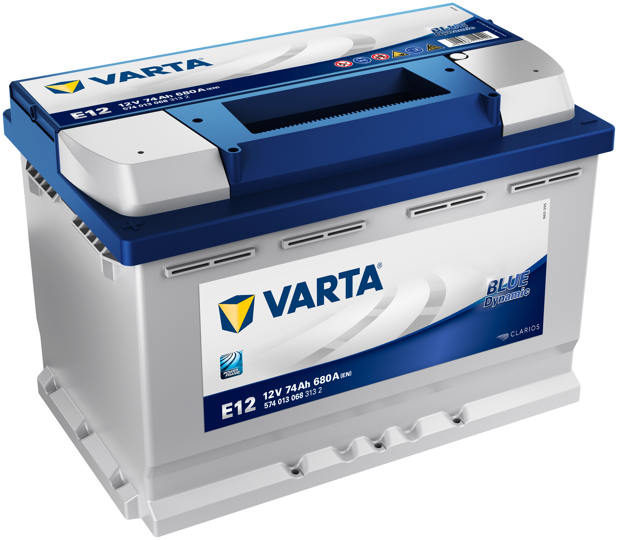 Аккумулятор VARTA E12 Blue Dynamic 574 013 068, 278x175x190, прямая полярность, 74 Ач