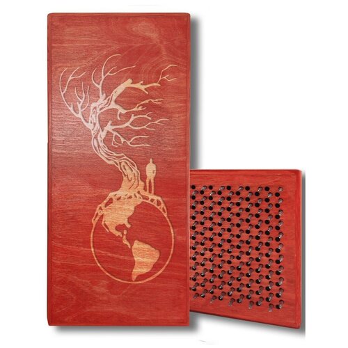 фото Доска садху с динамическими гвоздями, экология - 209 шаг 10мм красная goodwood