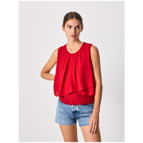 Блуза женская, Pepe Jeans London, артикул: PL304230, цвет: красный (264), размер: L