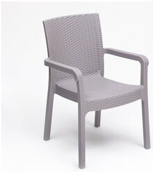 Кресло садовое Шафран "Ротанг" 57х57х87 см, серый