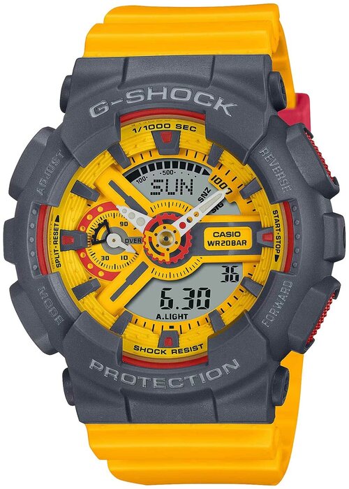 Наручные часы CASIO G-Shock GMA-S110Y-9A, серый, желтый