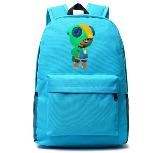 фото Рюкзак леон браво старс (brawl stars) голубой №4 noname
