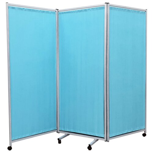 Ширма перегородка 3-секционная Рукомфорт голубая