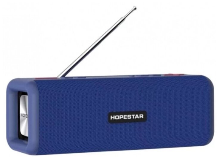 Портативная беспроводная Bluetooth колонка HOPESTAR T9 c радио, синяя