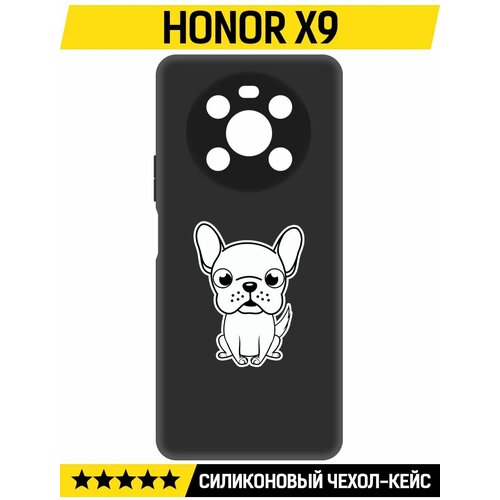 Чехол-накладка Krutoff Soft Case Черно-белый щенок для Honor X9 черный чехол накладка krutoff soft case черно белый щенок для honor magic 5 lite черный