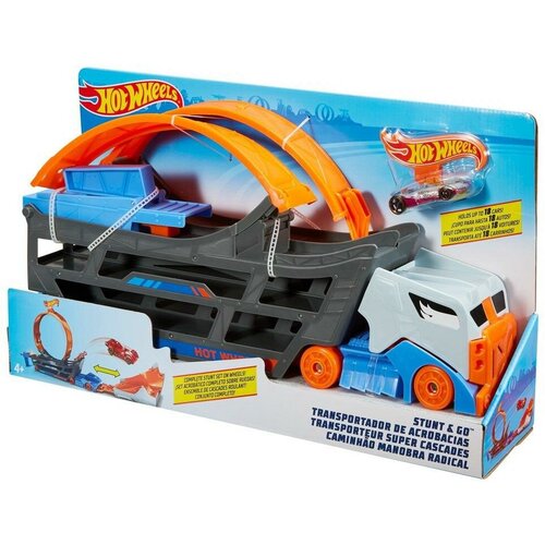 Игровой набор Mattel Hot Wheels Трюковой тягач GCK38 игровой набор для детей пусковая установка dino с одной