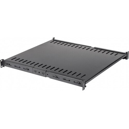 Полка для двухрамных стоек с регулируемой глубиной 4 точки 45кг черная -RACK2-S4-ADJ45 14724₽